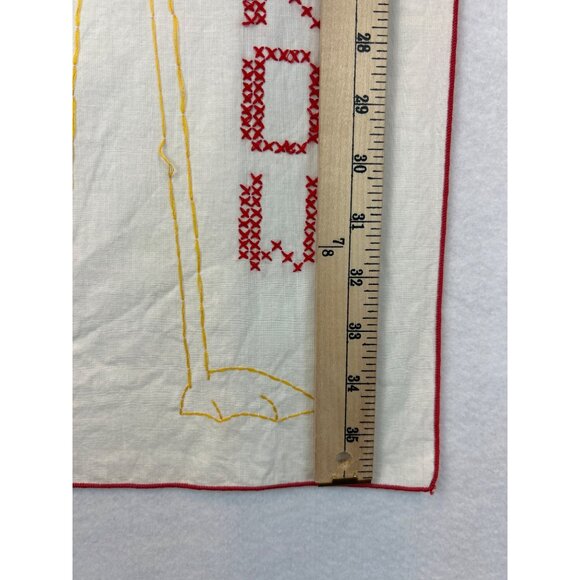 Vintage Embroidered Growth Chart With Duck Design "Watch Me Grow" - Picture 7 of 9